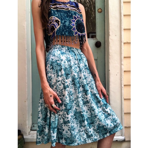 Vintage 70s polyester skirt - Picture 2 of 6